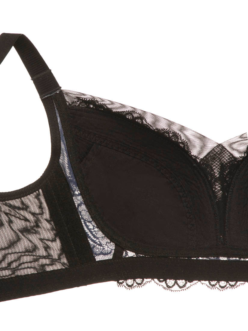 Lace Non-Wired Push in Bra (Cup D-G)