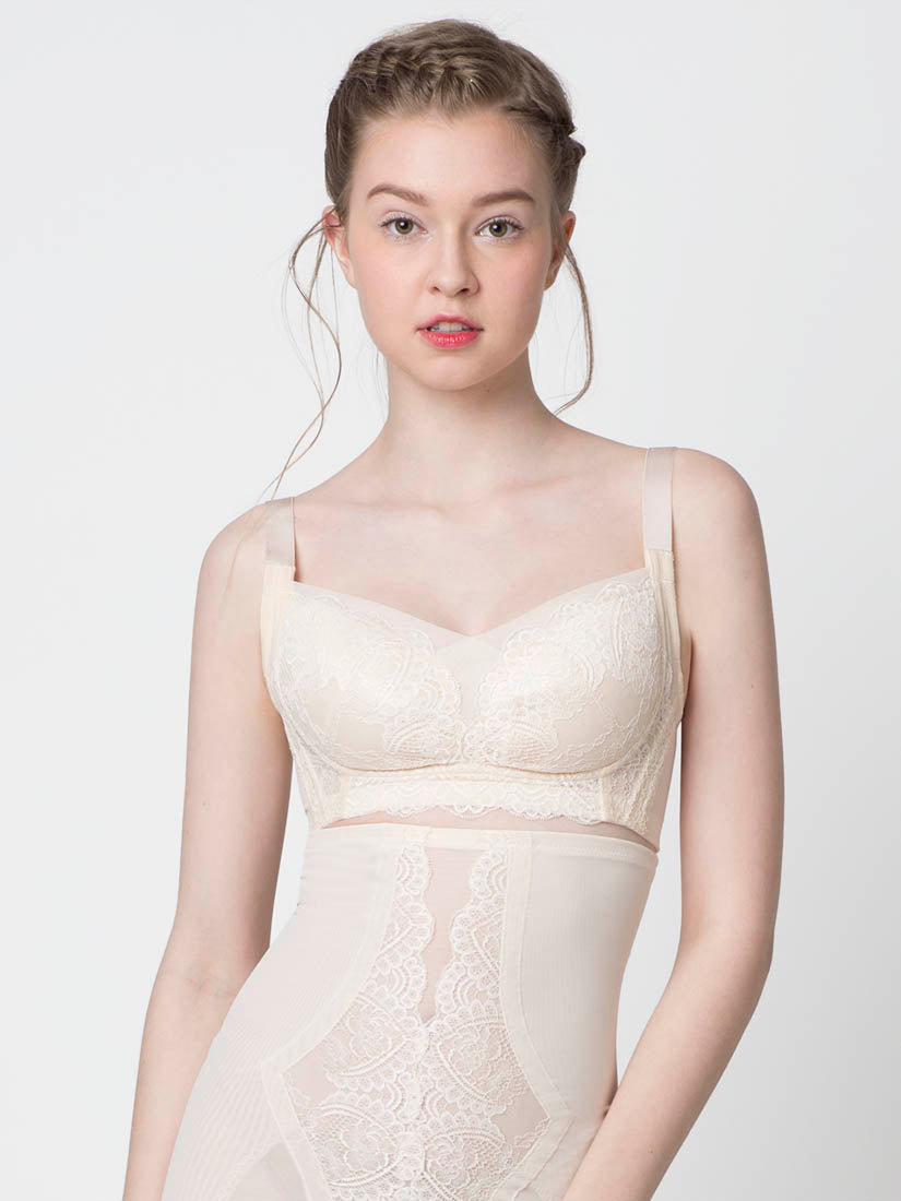 Lace Non-Wired Push in Bra (Cup D-G)