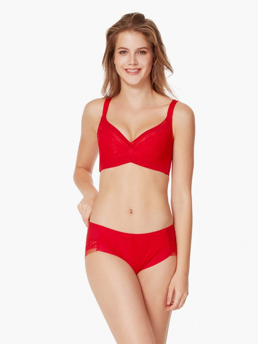 NiTi Shape-Memory Wire Soft Cup Plunge Bra ( Cup D-G )