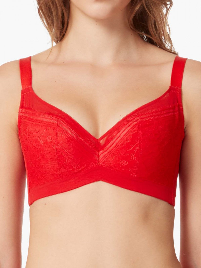 NiTi Shape-Memory Wire Soft Cup Plunge Bra ( Cup D-G )