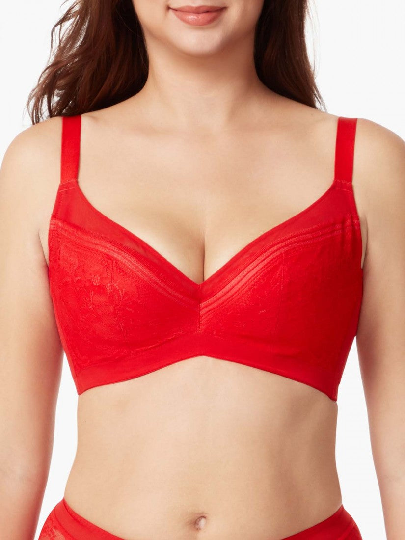 NiTi Shape-Memory Wire Soft Cup Plunge Bra ( Cup D-G )