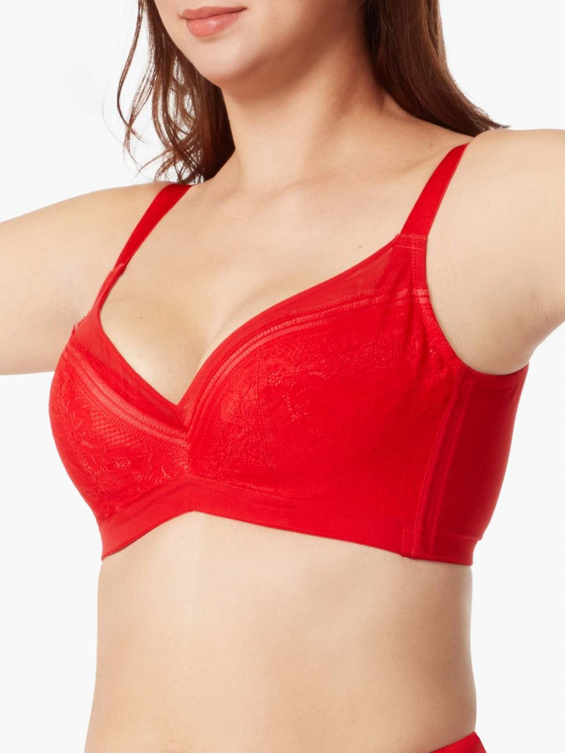 NiTi Shape-Memory Wire Soft Cup Plunge Bra ( Cup D-G )