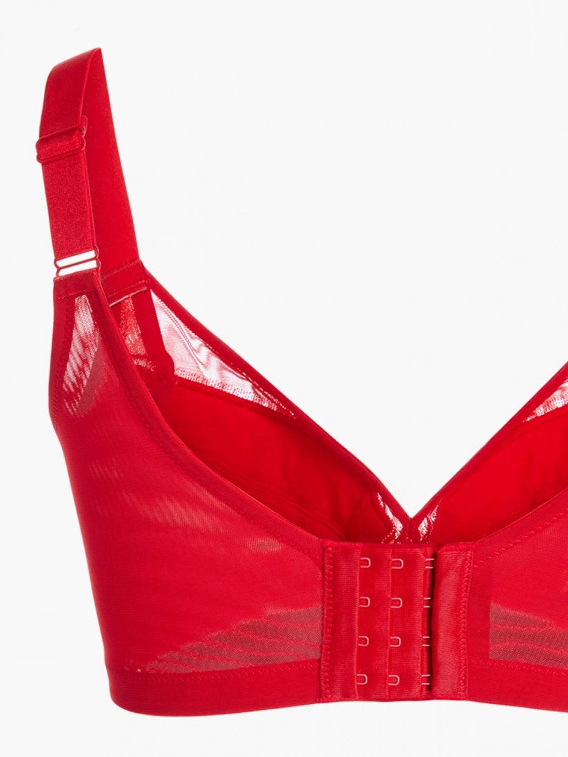 NiTi Shape-Memory Wire Soft Cup Plunge Bra ( Cup D-G )
