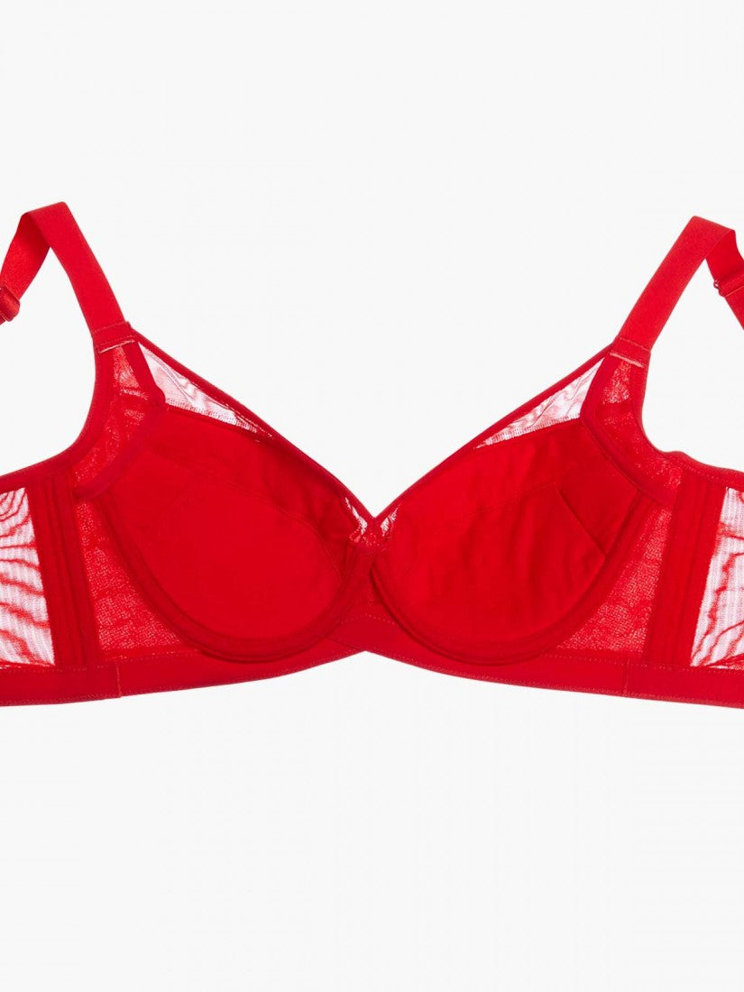 NiTi Shape-Memory Wire Soft Cup Plunge Bra ( Cup D-G )
