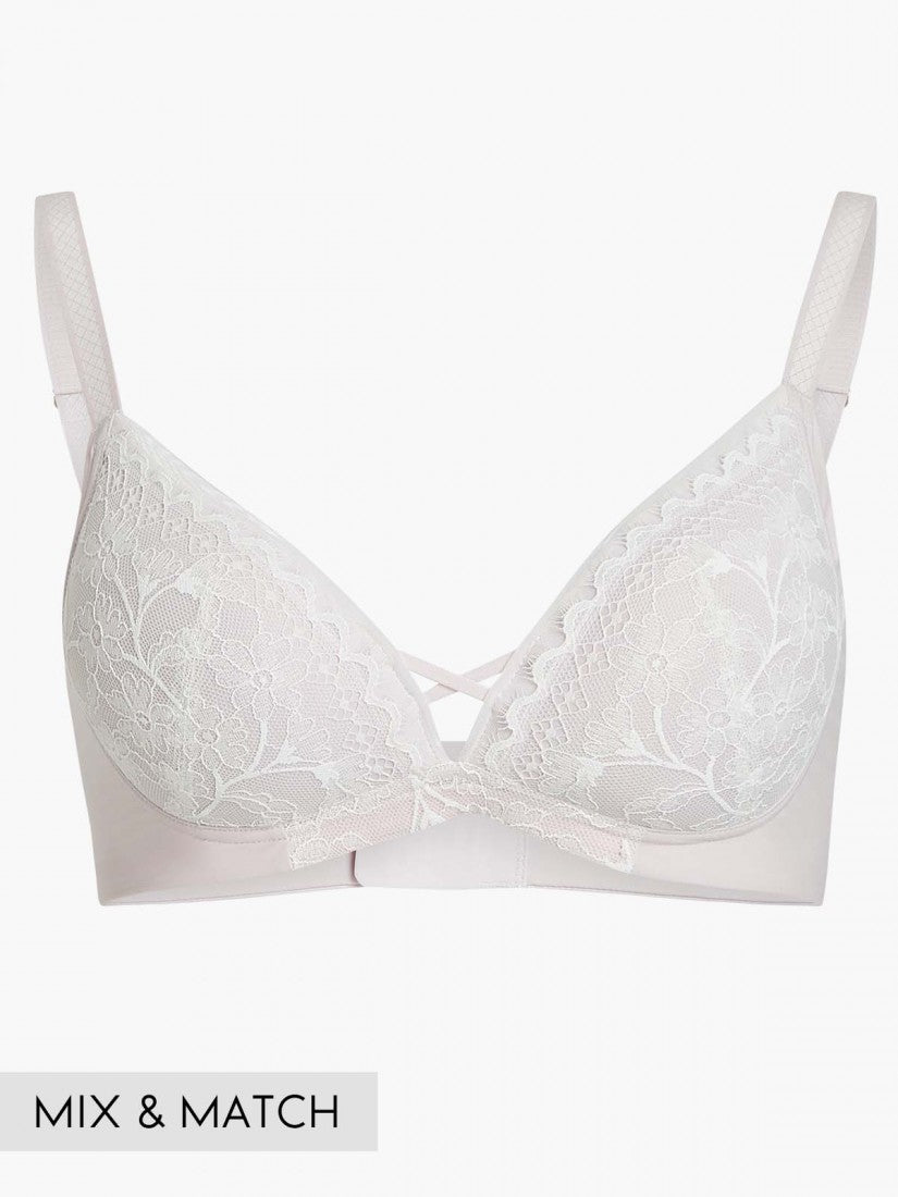 Lace Wireless Triangle Bra (Cup A-C)