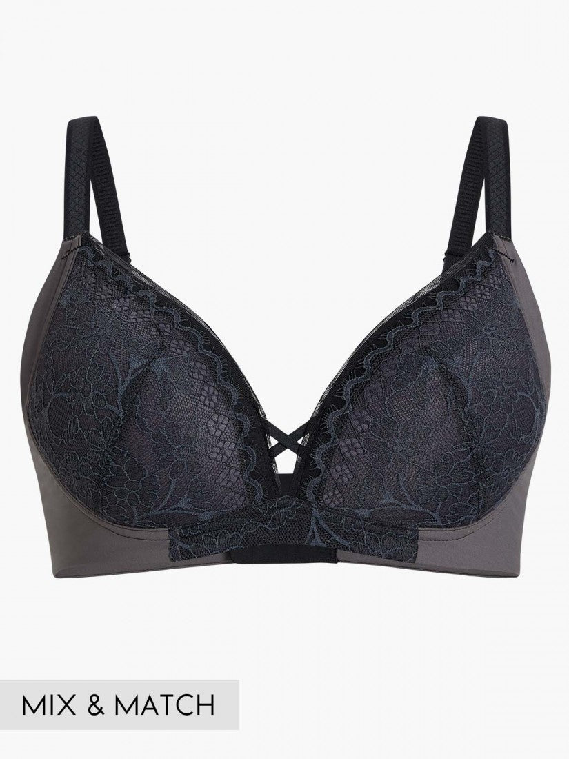 Lace Wireless Triangle Bra (Cup A-C)