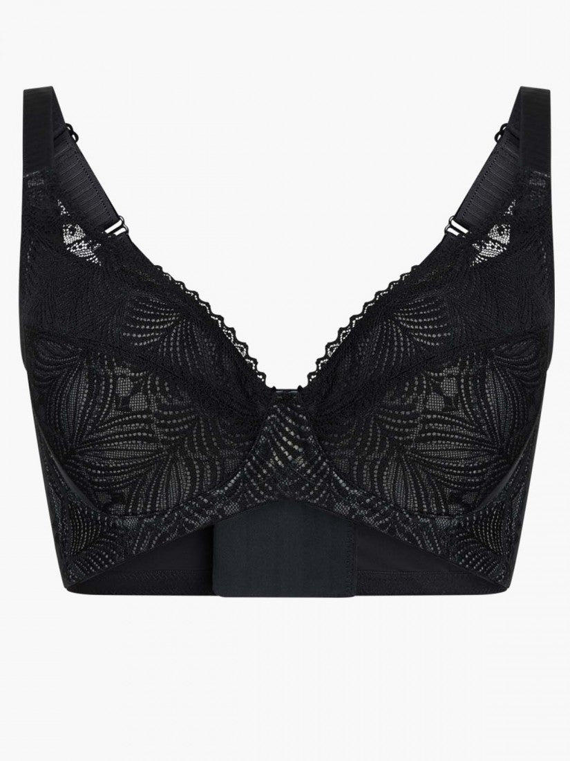 NiTi Shape-Memory Wire Lycra Lace Full Soft Cup Bra (Cup D-H)