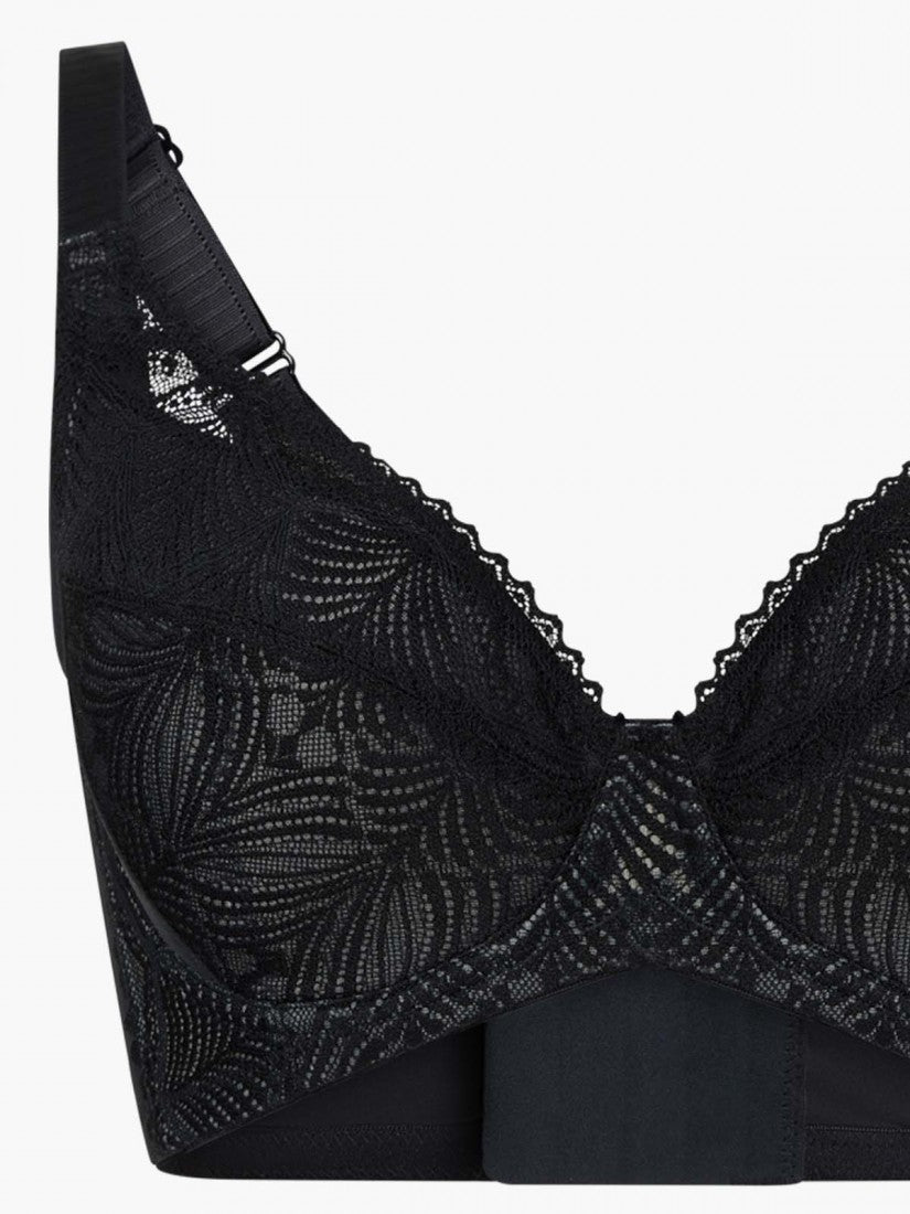 NiTi Shape-Memory Wire Lycra Lace Full Soft Cup Bra (Cup D-H)