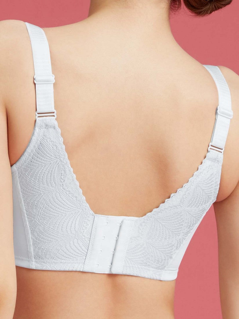 NiTi Shape-Memory Wire Lycra Lace Full Soft Cup Bra (Cup D-H)