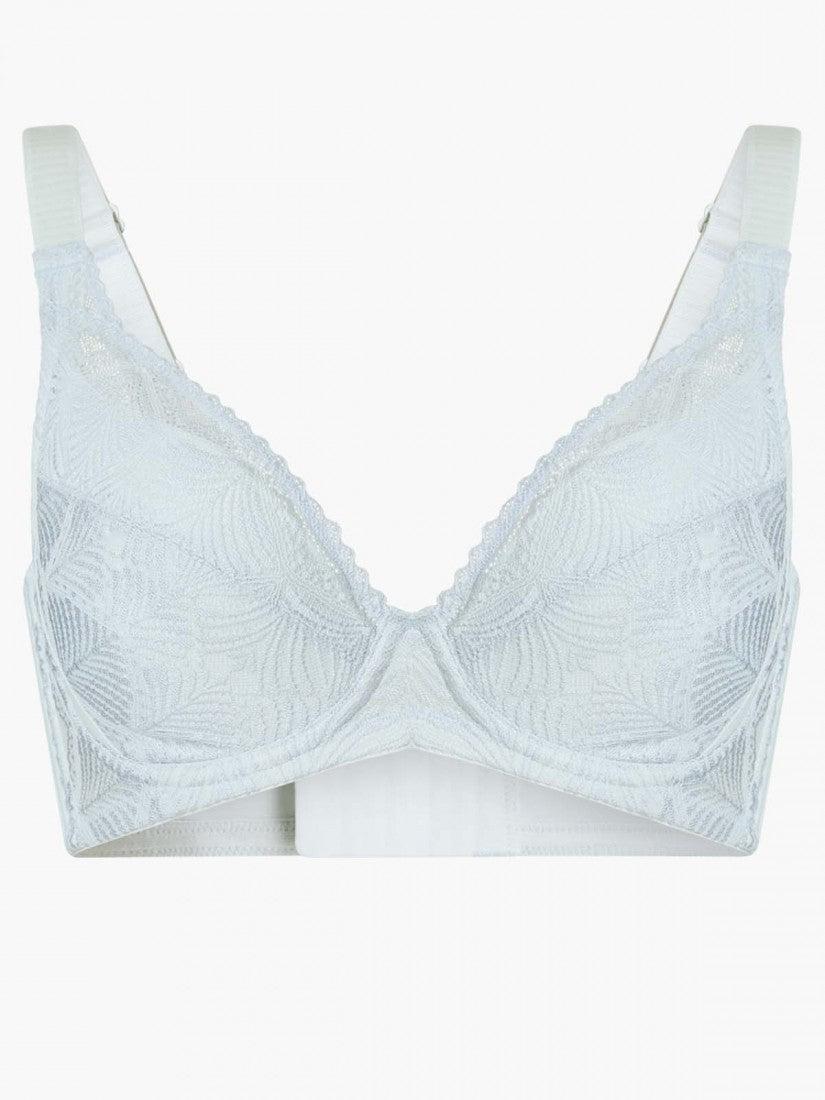 NiTi Shape-Memory Wire Lycra Lace Full Soft Cup Bra (Cup D-H)