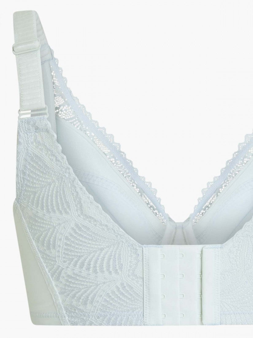 NiTi Shape-Memory Wire Lycra Lace Full Soft Cup Bra (Cup D-H)