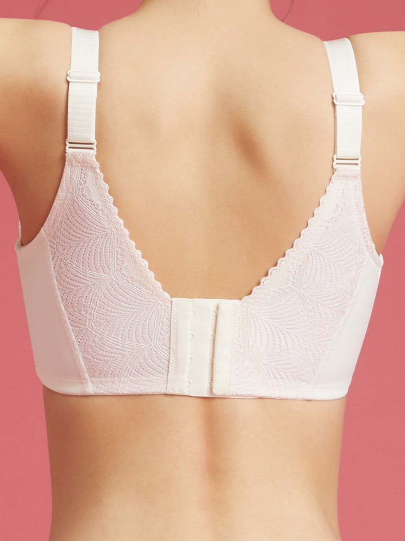 NiTi Shape-Memory Wire Lycra Lace Full Soft Cup Bra (Cup D-H)