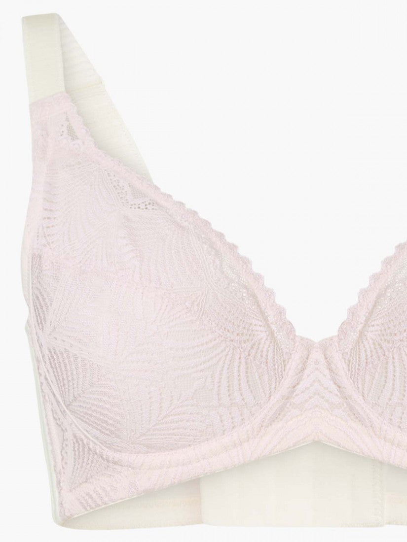 NiTi Shape-Memory Wire Lycra Lace Full Soft Cup Bra (Cup D-H)