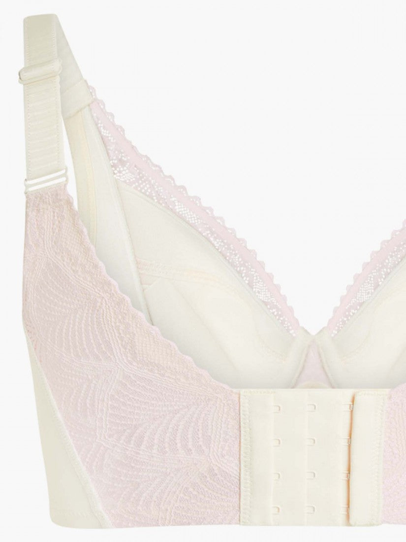 NiTi Shape-Memory Wire Lycra Lace Full Soft Cup Bra (Cup D-H)