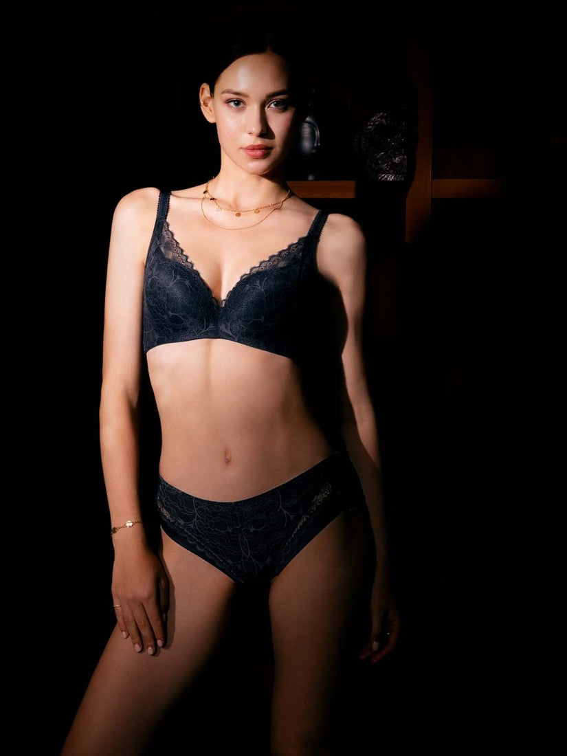 Memory Wire Deep V Push Up Moulded Bra (Cup B-D)