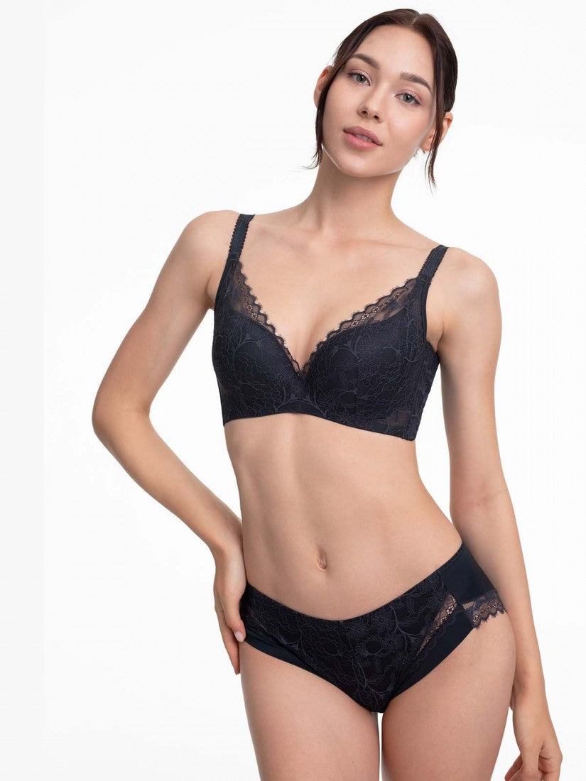 Memory Wire Deep V Push Up Moulded Bra (Cup B-D)