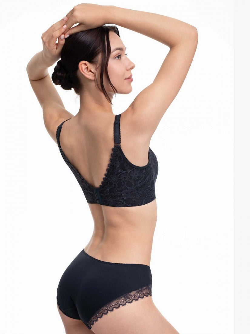 Memory Wire Deep V Push Up Moulded Bra (Cup B-D)