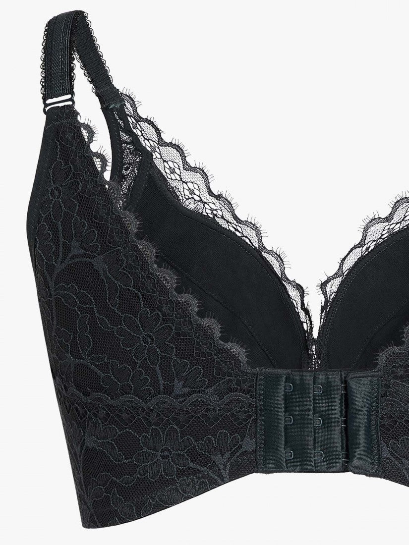 Memory Wire Deep V Push Up Moulded Bra (Cup B-D)