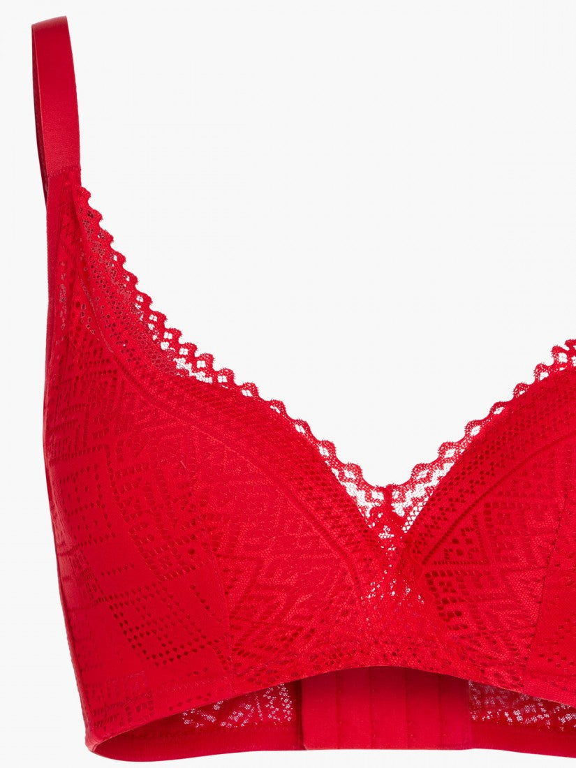 Lace Deep V Push Up Bra