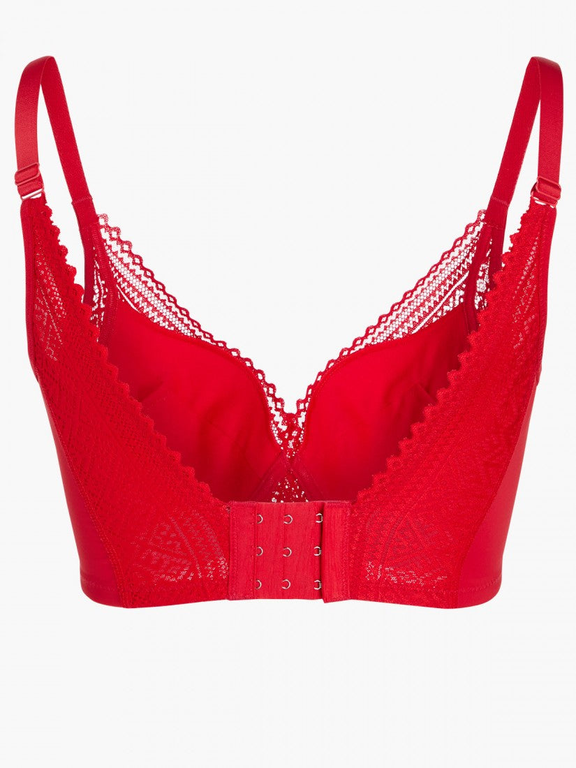 Lace Deep V Push Up Bra