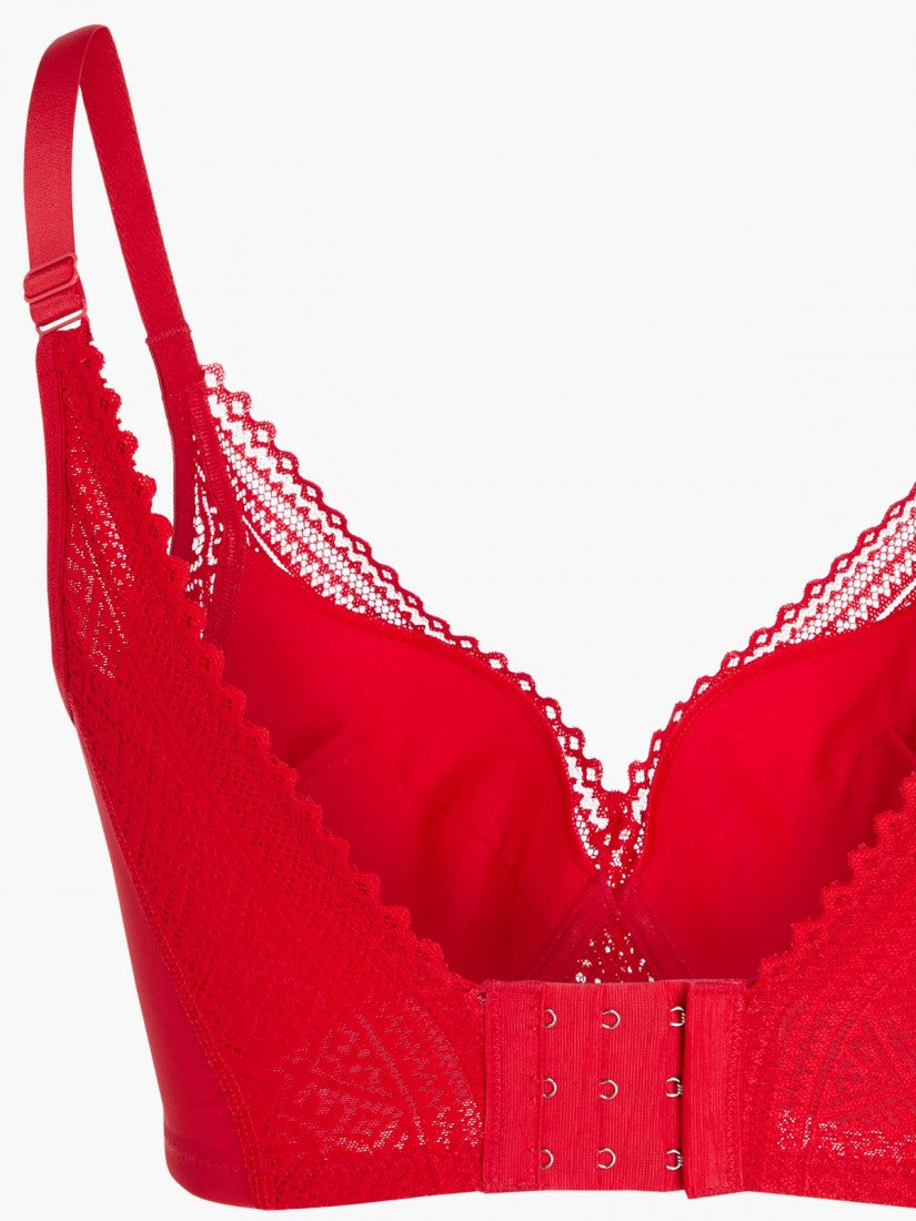 Lace Deep V Push Up Bra