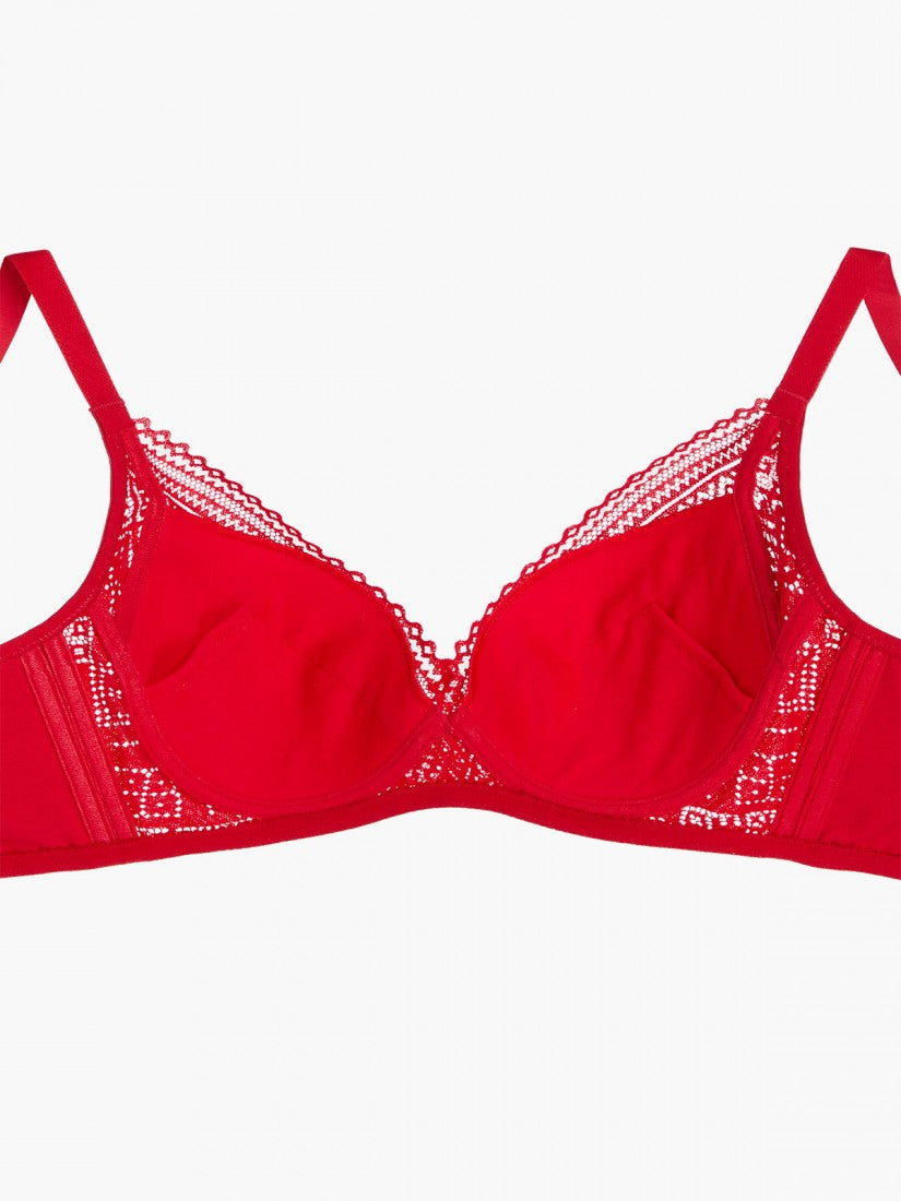 Lace Deep V Push Up Bra