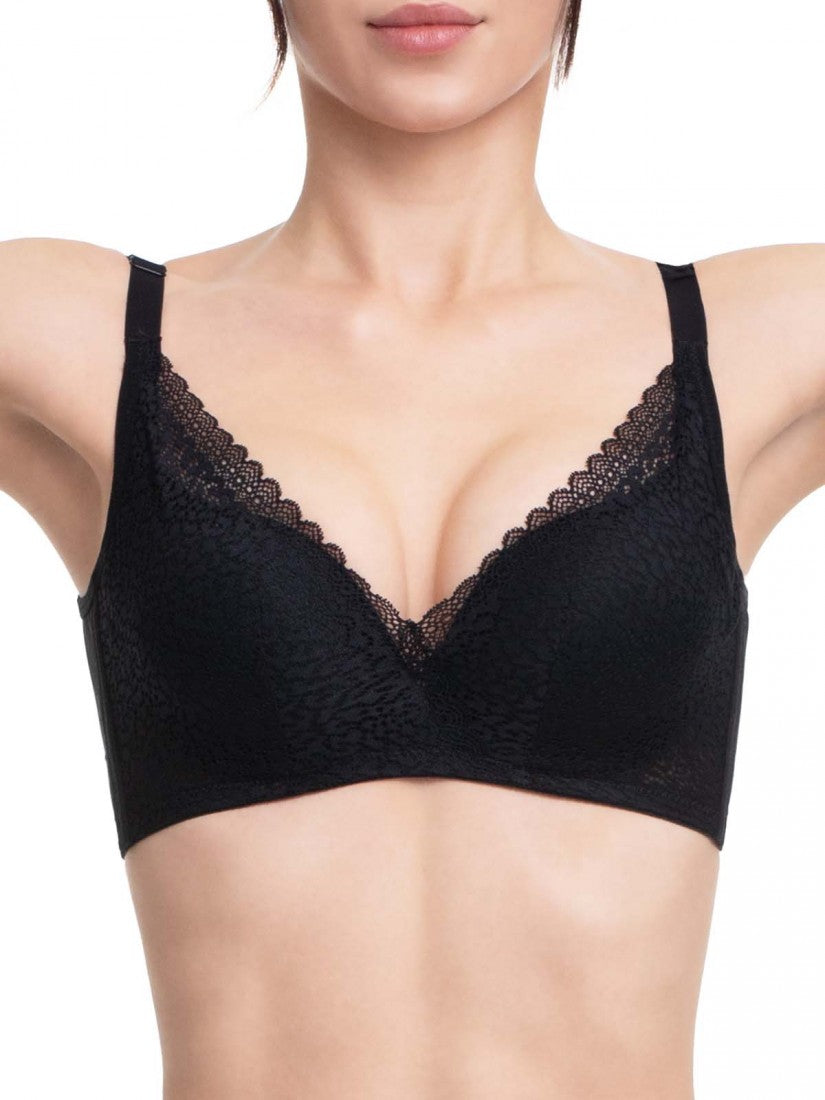 Lace Deep V Push Up Bra (Cup B-D)
