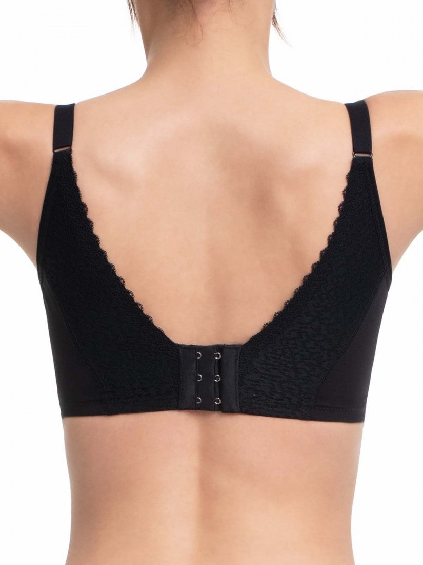 Lace Deep V Push Up Bra (Cup B-D)