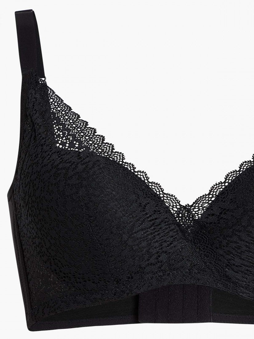 Lace Deep V Push Up Bra (Cup B-D)