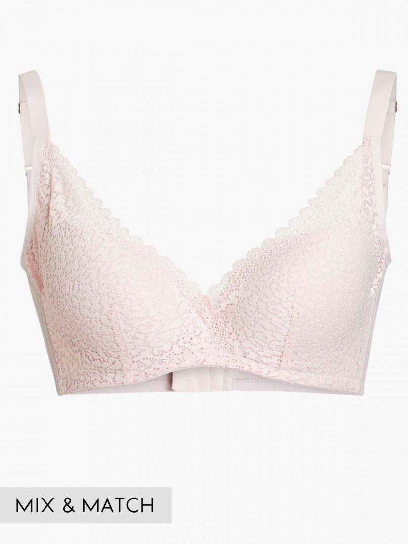 Lace Deep V Push Up Bra (Cup B-D)
