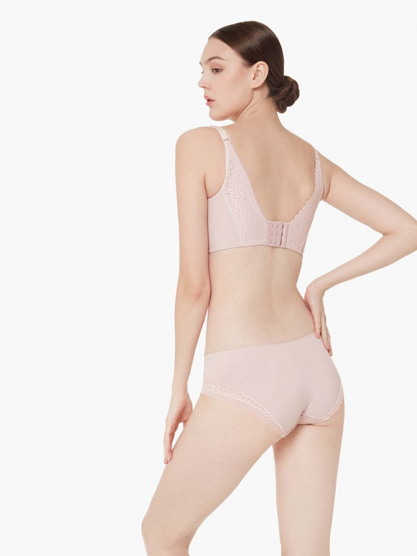 Lace Deep V Push Up Bra (Cup B-D)