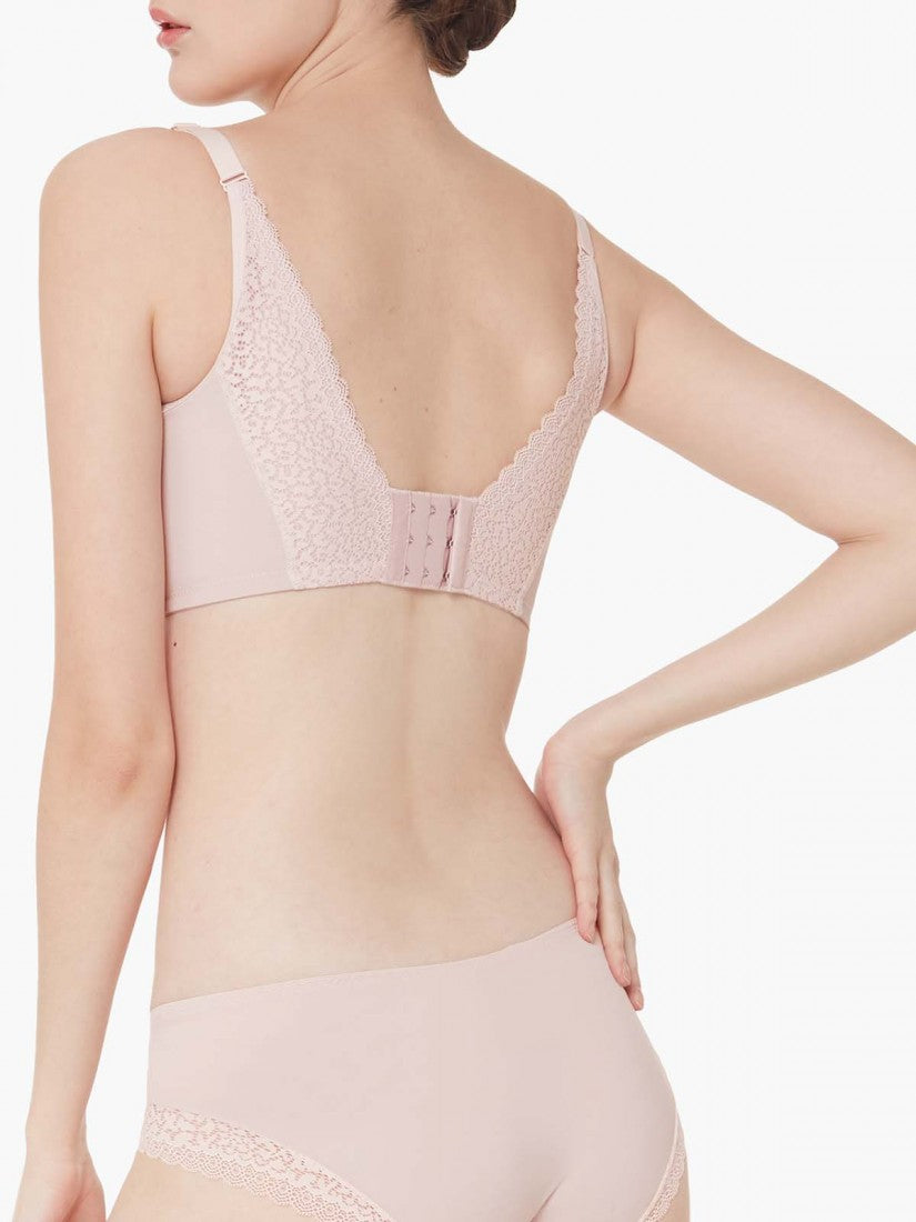 Lace Deep V Push Up Bra (Cup B-D)