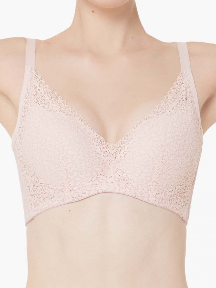 Lace Deep V Push Up Bra (Cup B-D)