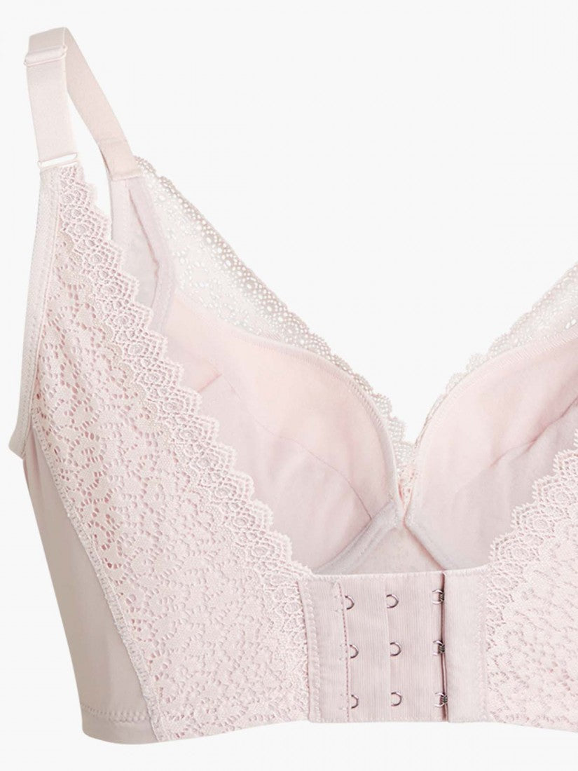 Lace Deep V Push Up Bra (Cup B-D)