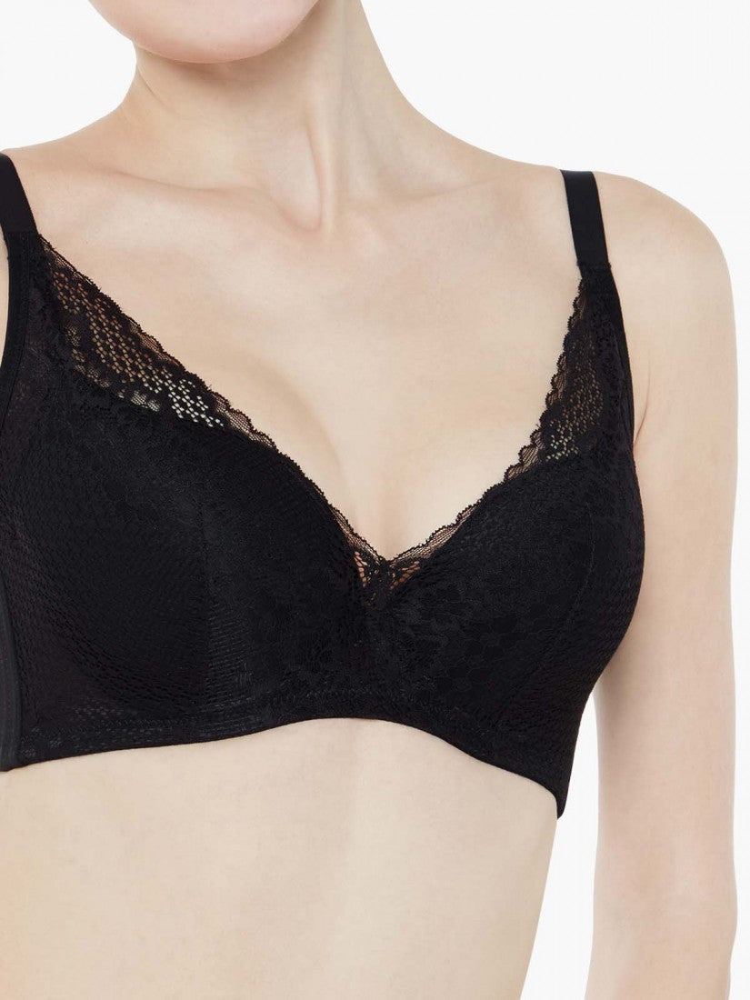 Lace Deep V Push Up Bra (Cup B-D)