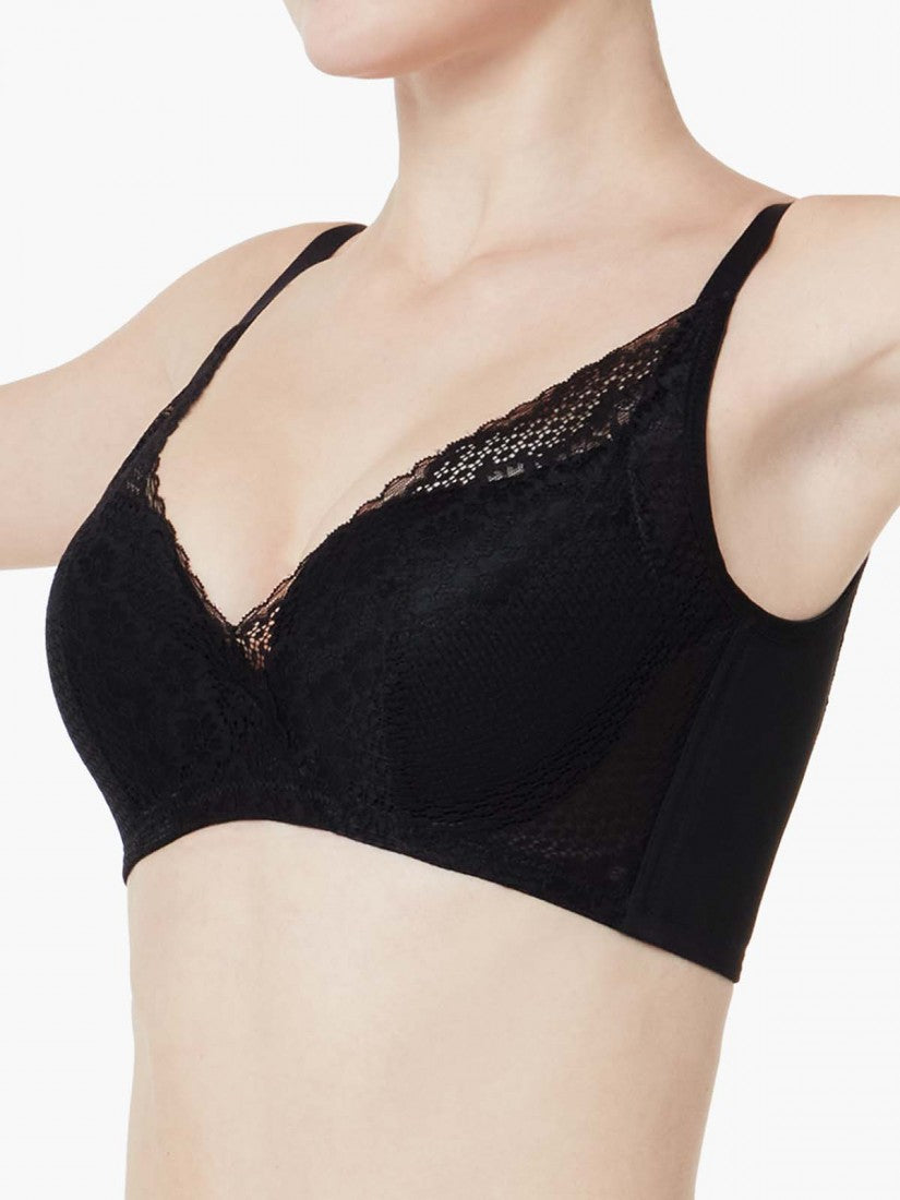Lace Deep V Push Up Bra (Cup B-D)