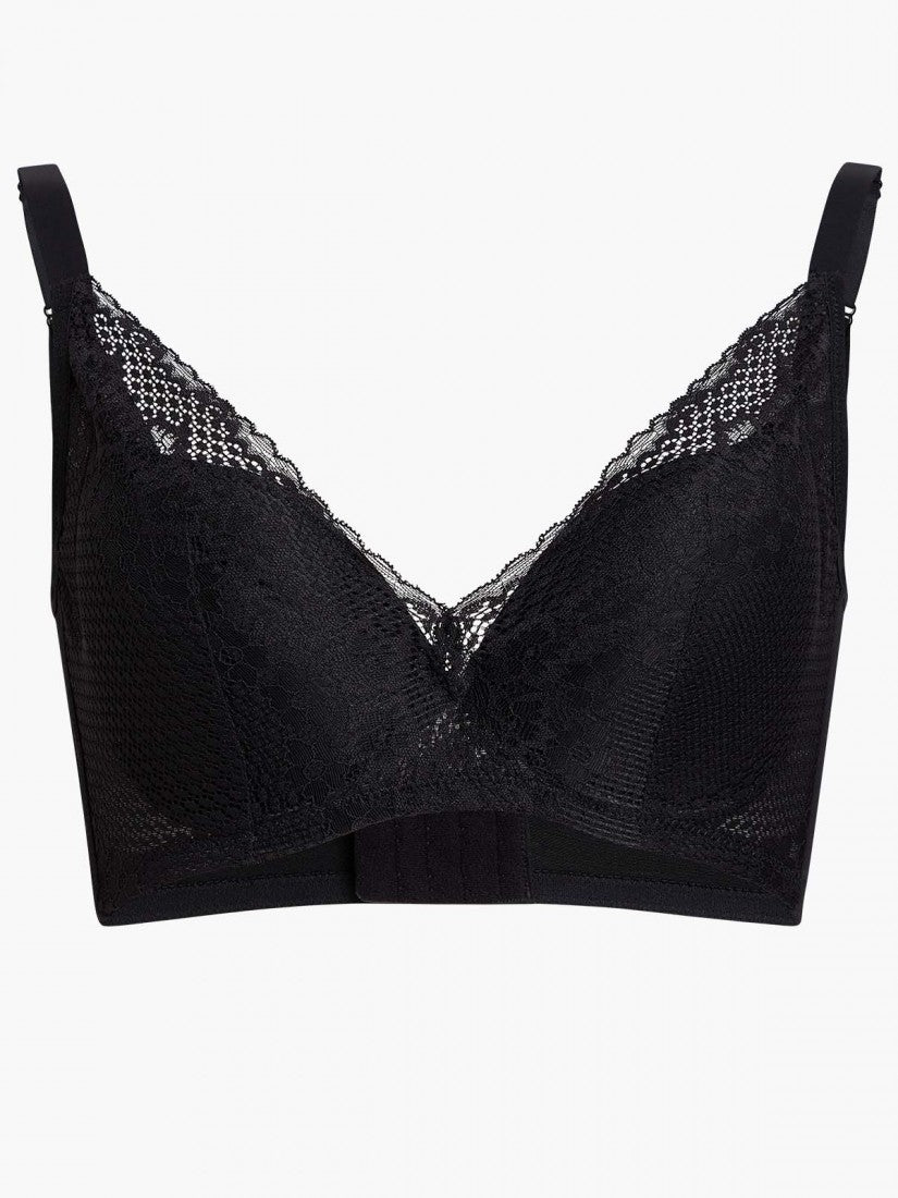 Lace Deep V Push Up Bra (Cup B-D)