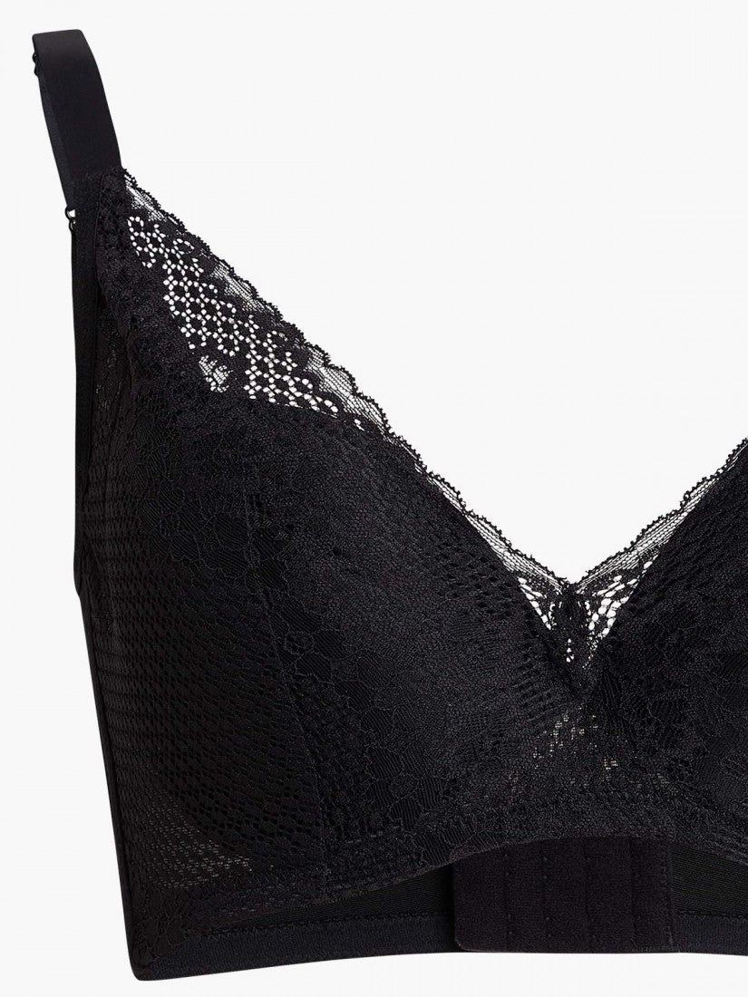 Lace Deep V Push Up Bra (Cup B-D)