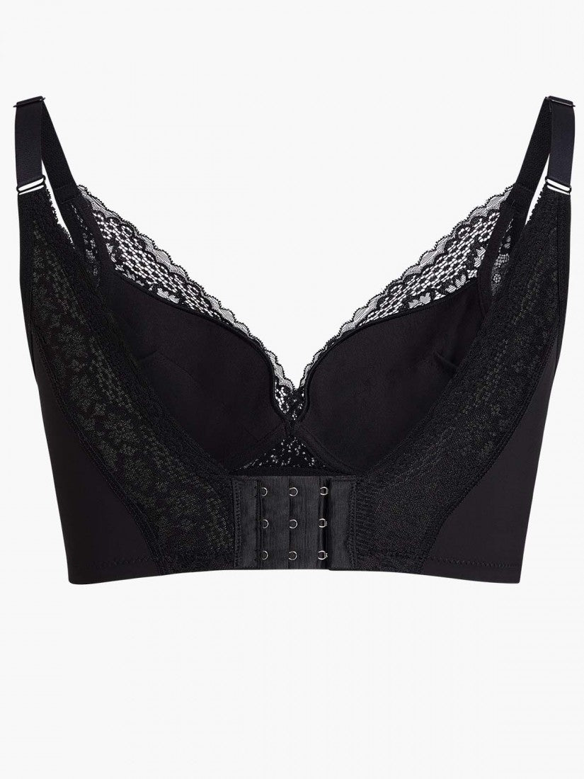 Lace Deep V Push Up Bra (Cup B-D)
