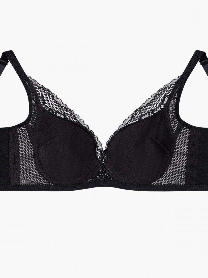 Lace Deep V Push Up Bra (Cup B-D)