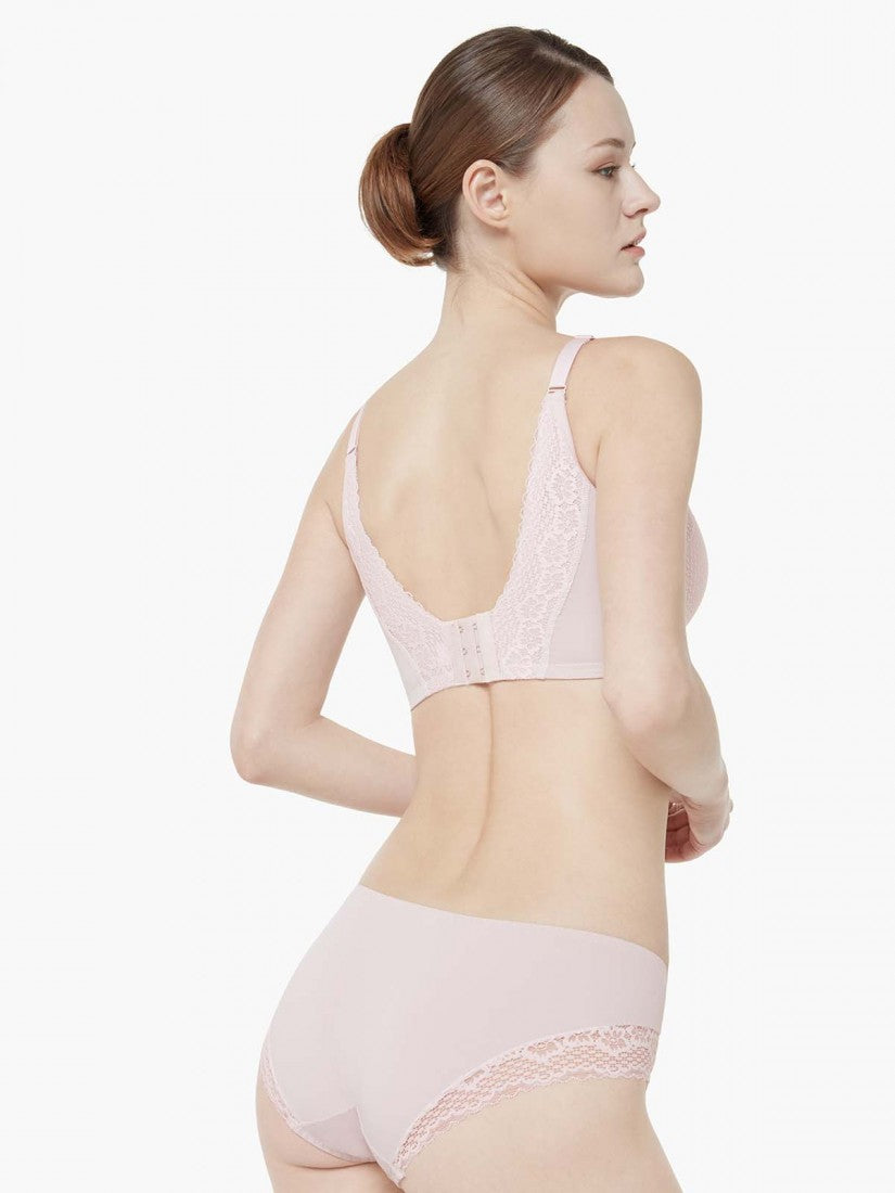 Lace Deep V Push Up Bra (Cup B-D)