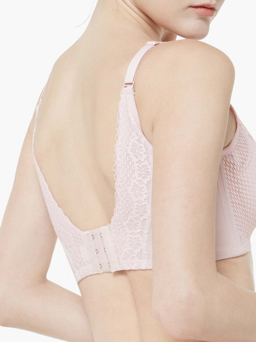 Lace Deep V Push Up Bra (Cup B-D)