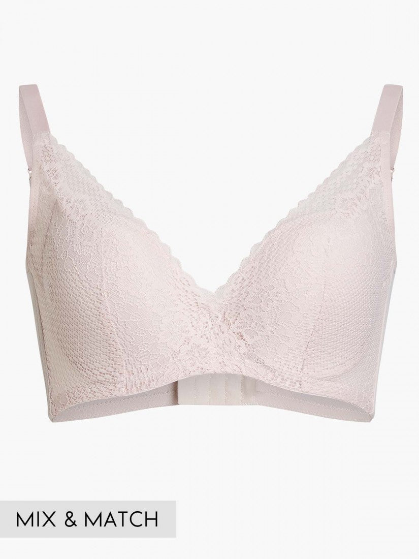 Lace Deep V Push Up Bra (Cup B-D)