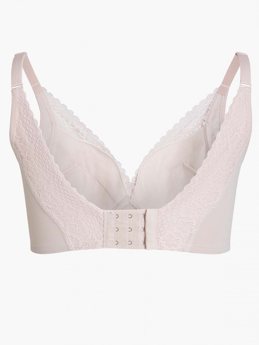 Lace Deep V Push Up Bra (Cup B-D)