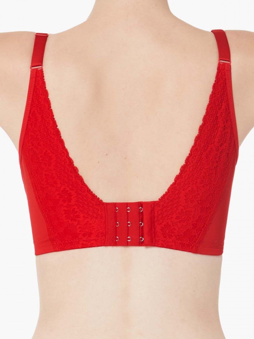 Lace Deep V Push Up Bra (Cup B-D)