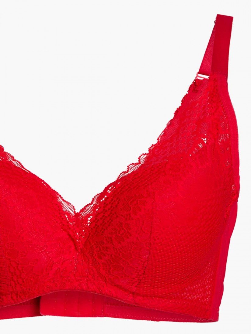 Lace Deep V Push Up Bra (Cup B-D)