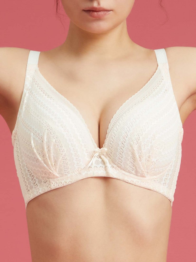 Lace Deep V Soft Cup Bra (Cup C-E)