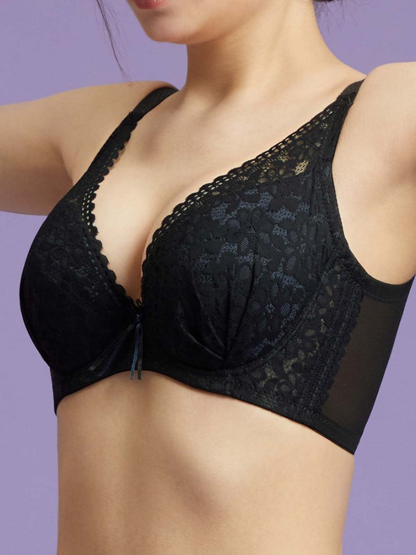 Lace Deep V Soft Cup Bra (Cup C-E)