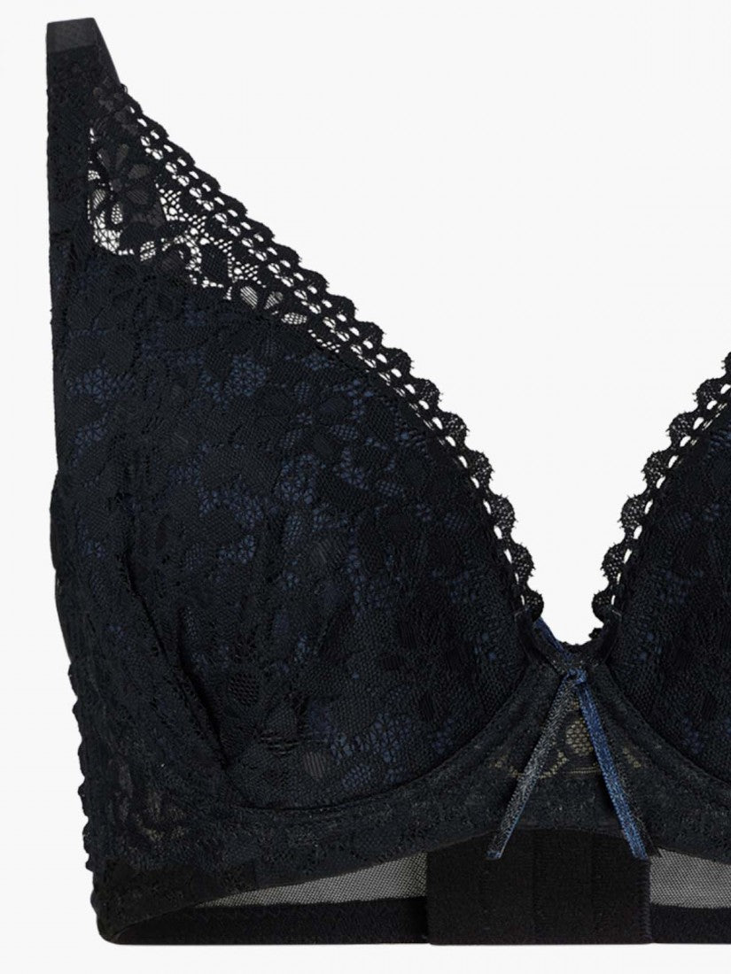 Lace Deep V Soft Cup Bra (Cup C-E)