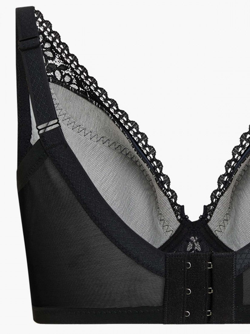 Lace Deep V Soft Cup Bra (Cup C-E)